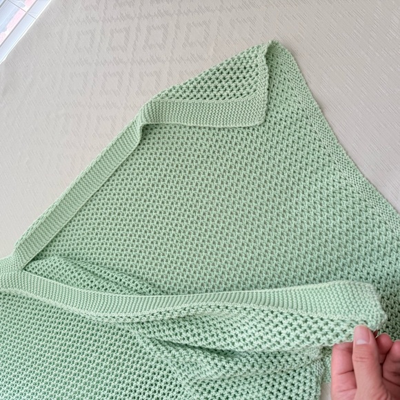 New Young Fabulous & Broke Santorini Green Crochet Maxi Dress Beach Cover Up XS - Picture 8 of 9